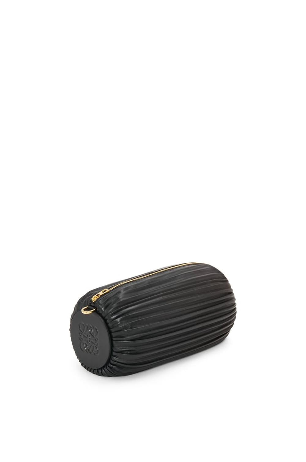 LOEWE Women Bracelet Pouch in pleated nappa lambskin Black A912P84X27-1100