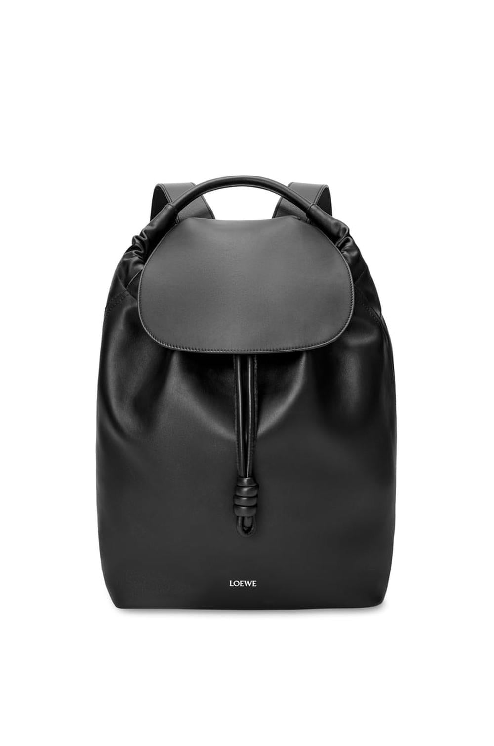 LOEWE Men Flamenco backpack in shiny supple calfskin Black B411FLKX01