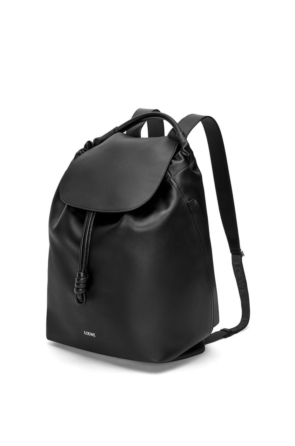 LOEWE Men Flamenco backpack in shiny supple calfskin Black B411FLKX01