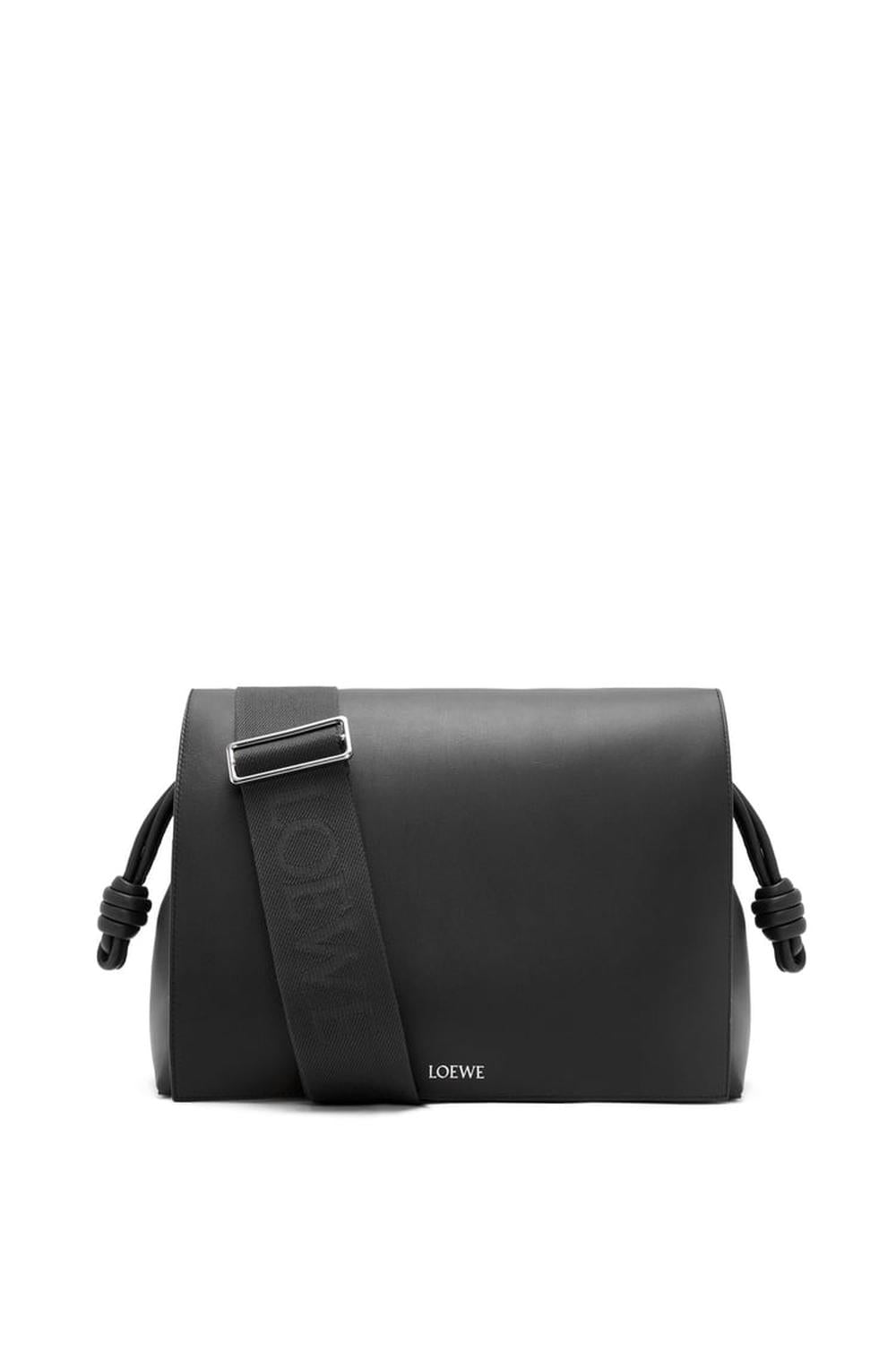 LOEWE Men Flamenco satchel in shiny supple calfskin Black B411FSAX04