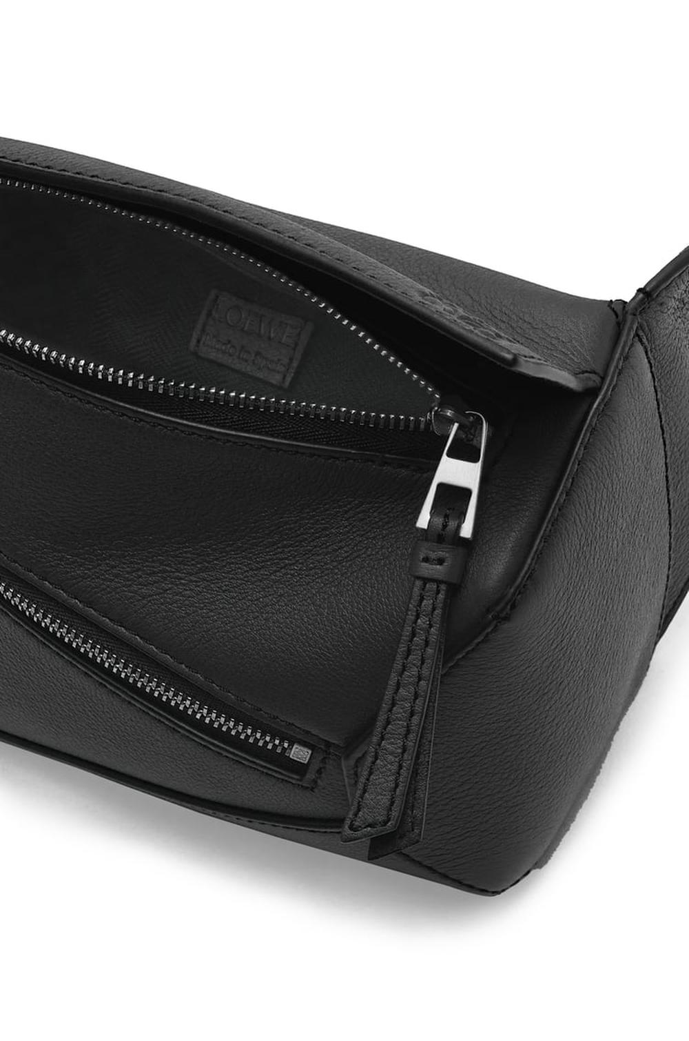 LOEWE Men Mini Puzzle bumbag in classic calfskin Black B510EB1X03