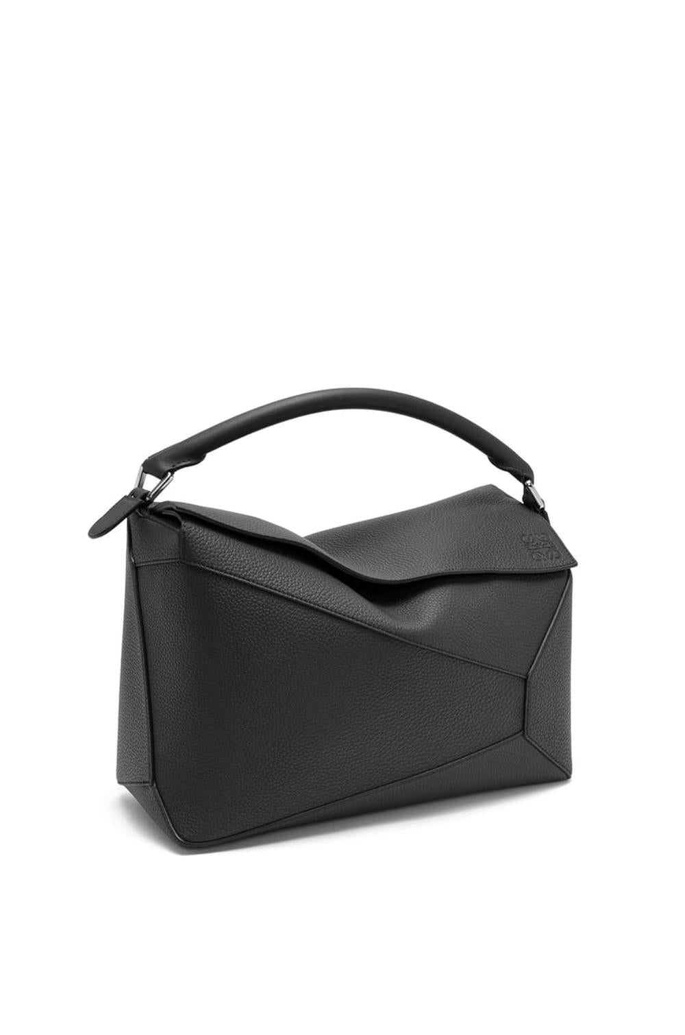 LOEWE Men Large Puzzle bag in grained calfskin Black B510P00X05-1100