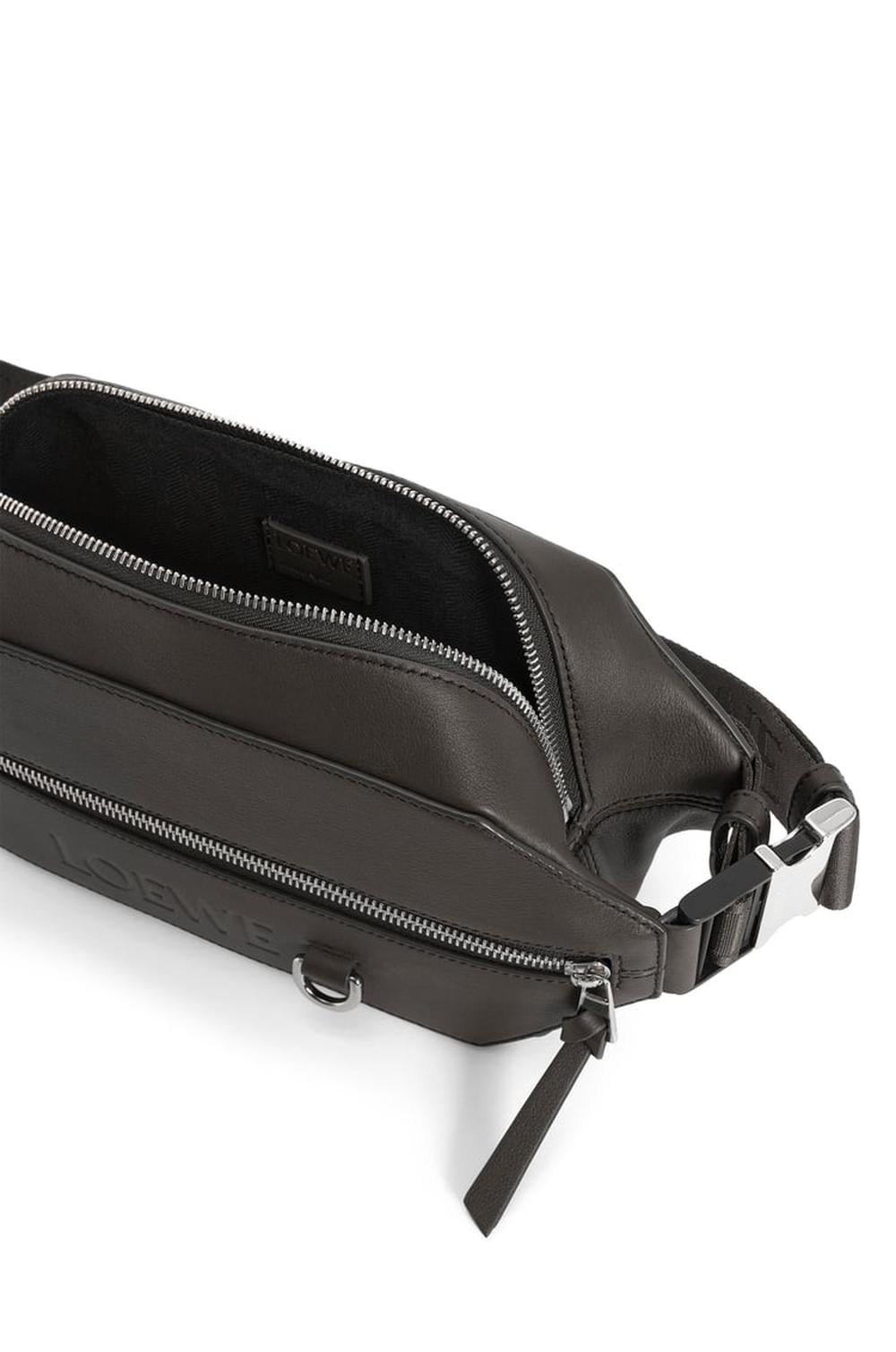 LOEWE Men Convertible sling in classic calfskin Dark Grey B777NCNX01