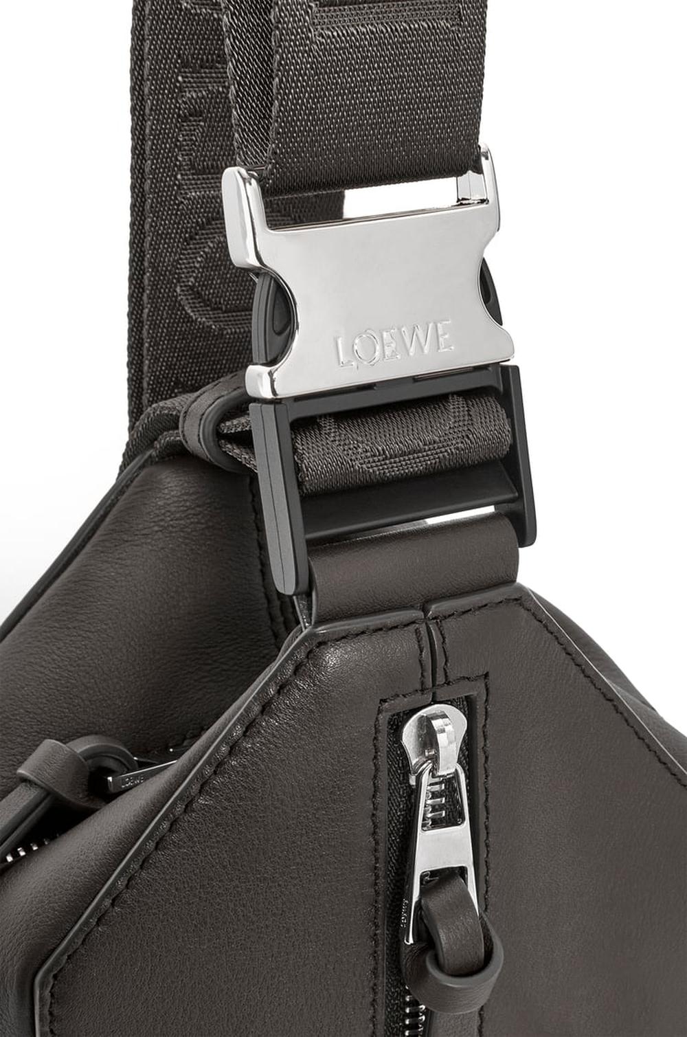 LOEWE Men Convertible sling in classic calfskin Dark Grey B777NCNX01