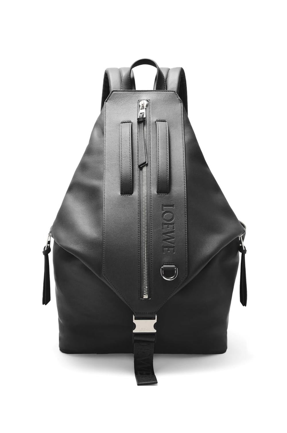 LOEWE Men Convertible backpack in classic calfskin Black B777W36X03