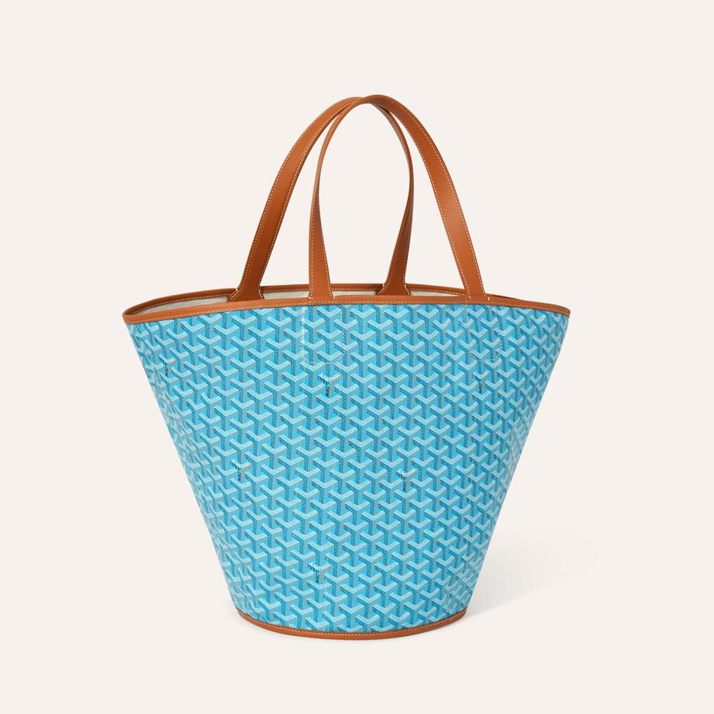 GOYARD Women Belharra Bag Turquoise & Tan BELHARMMLTY11CL03P