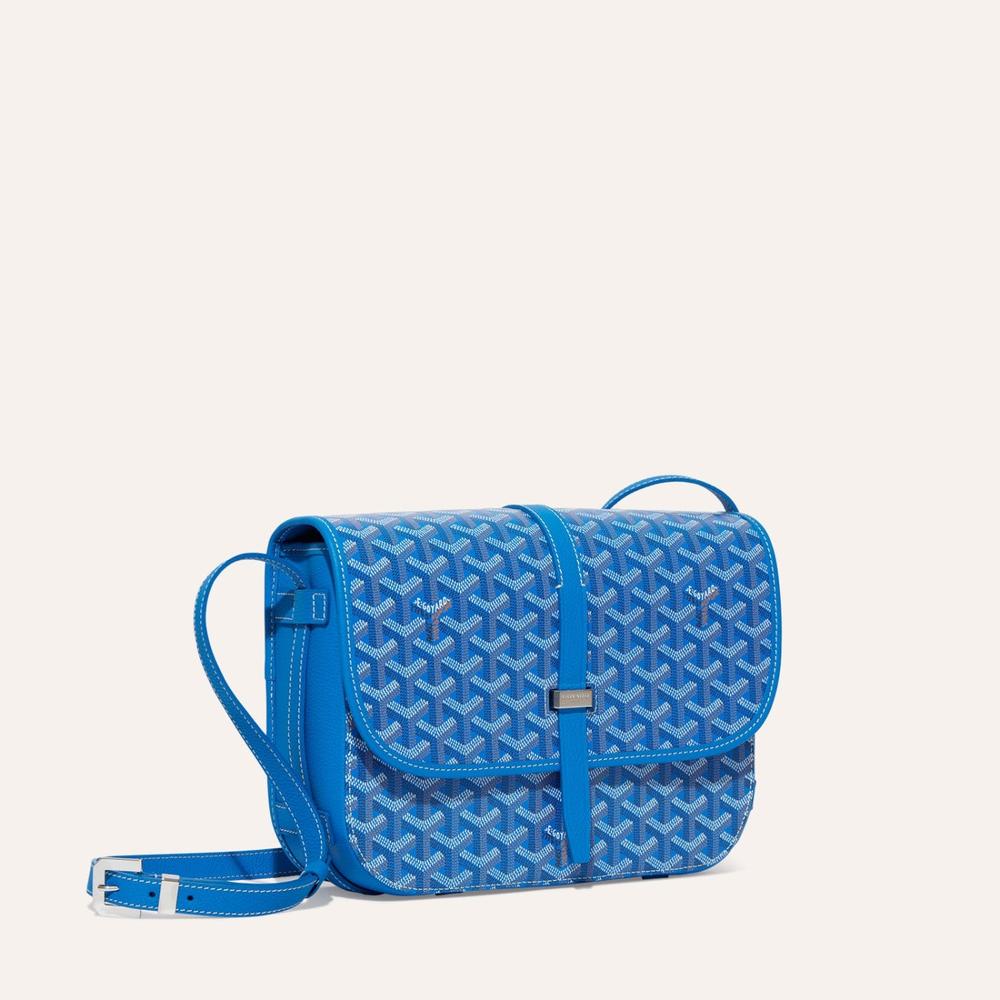 حقيبة GOYARD Belvedere النسائية MM باللون الأزرق السماوي BELVE3MMLTY10CG10P