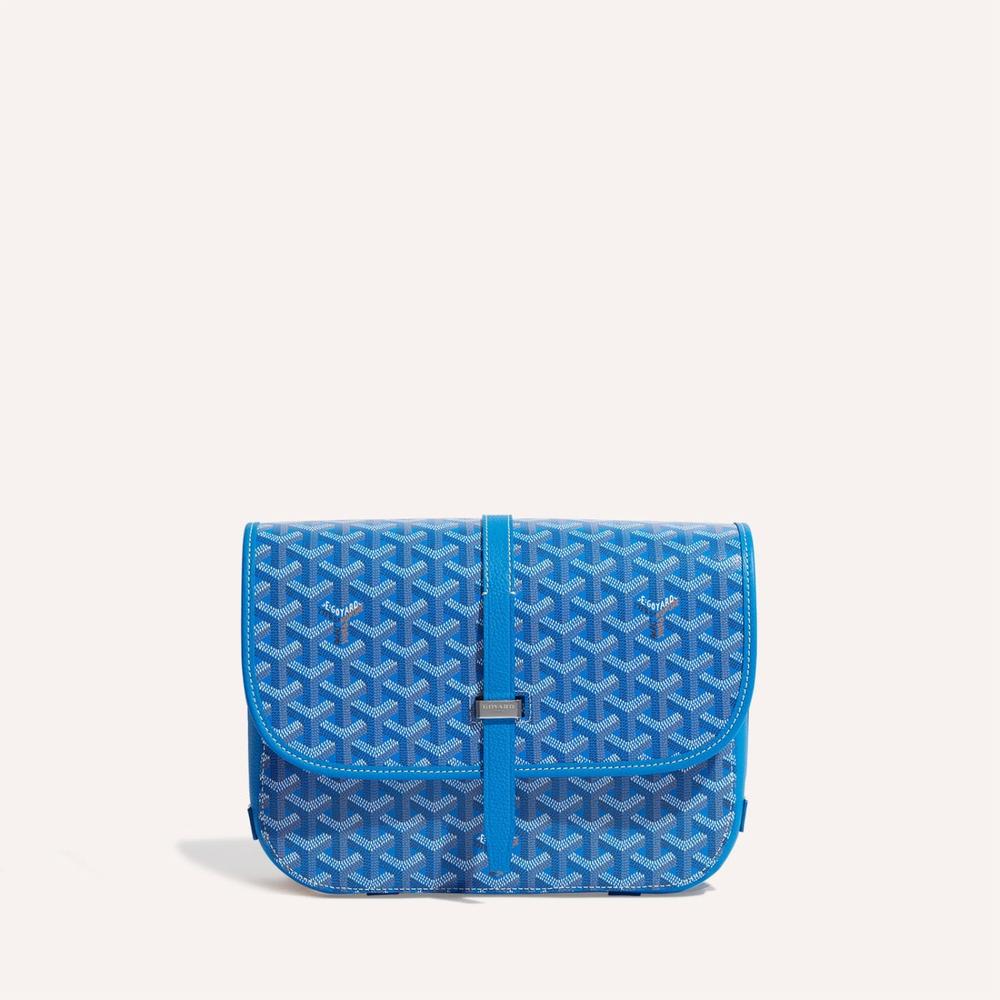 حقيبة GOYARD Belvedere النسائية MM باللون الأزرق السماوي BELVE3MMLTY10CG10P