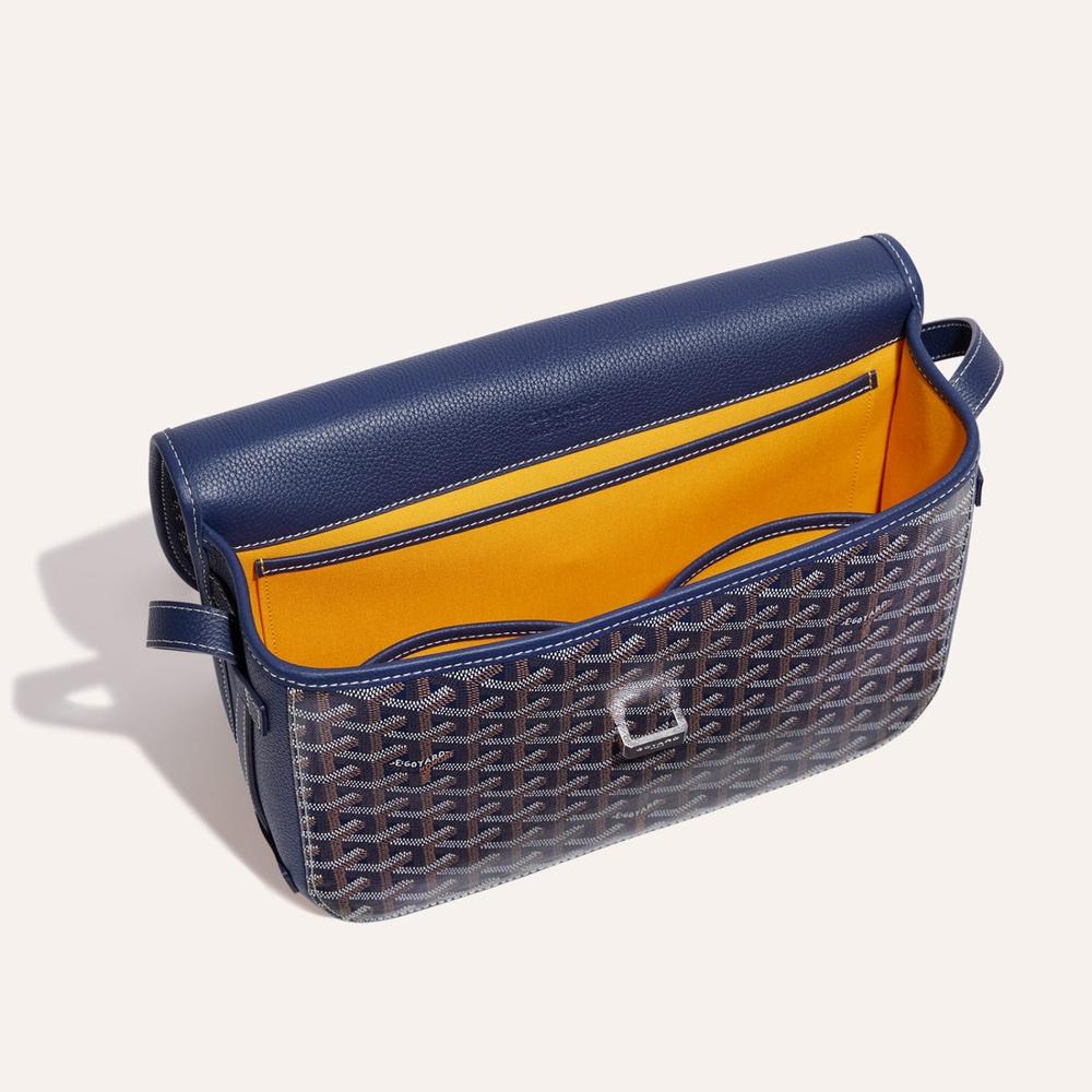 حقيبة GOYARD Belvedere النسائية MM باللون الأزرق الداكن BELVE3MMLTY12CG12P