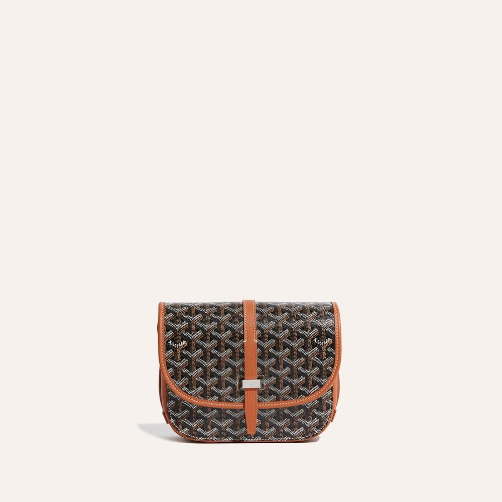 حقيبة GOYARD Belvedere النسائية PM باللون الأسود والبني BELVE3PMLTY01CG03P