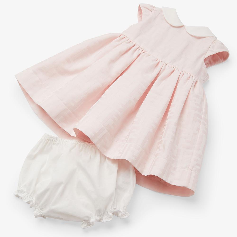 FENDI Kids Baby Dress Pink BFB515ARSYF0C11