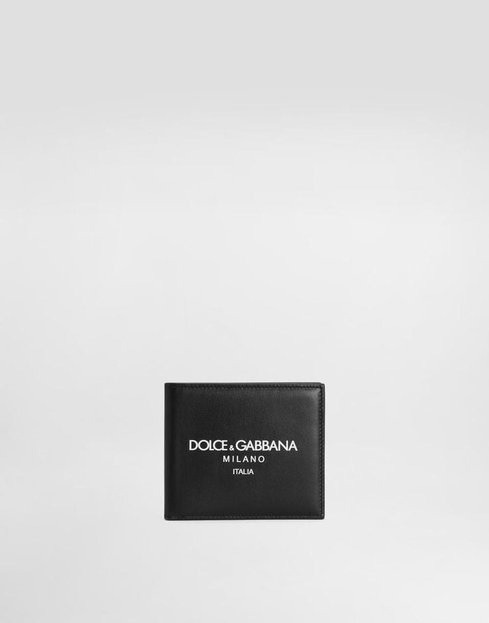 Dolce & Gabbana Men Calfskin bifold wallet with logo Multicolor BP1321AN244HNII7