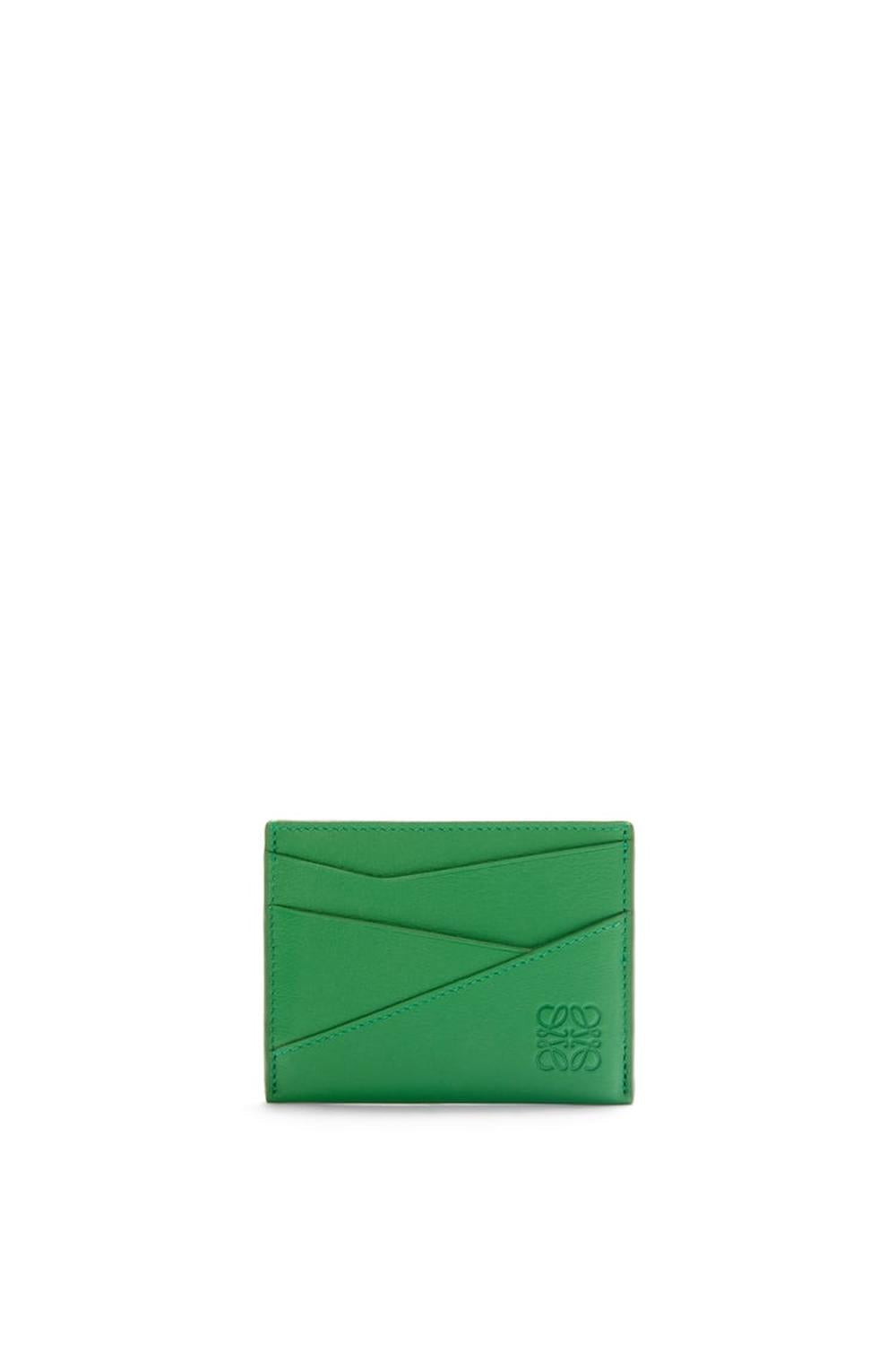 LOEWE Men Puzzle plain cardholder in classic calfskin Tropical Green C510Q77X02