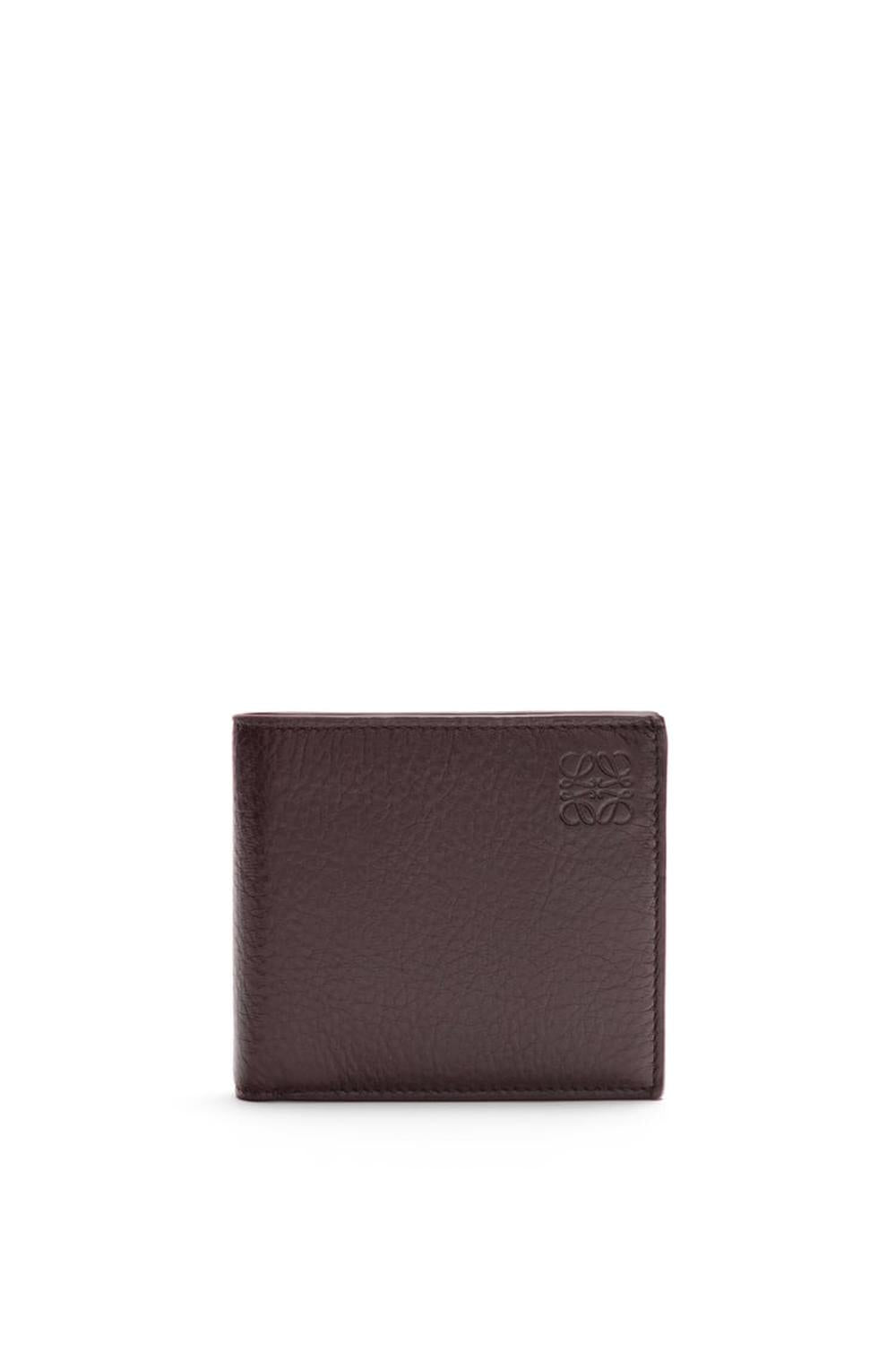 LOEWE Men Bifold coin wallet in deerskin Oxblood C568501X04