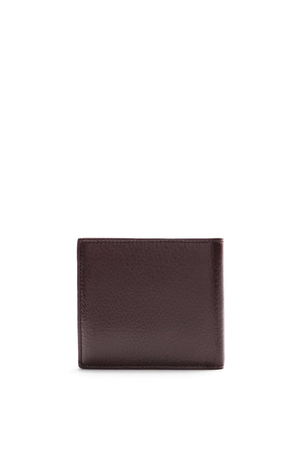 LOEWE Men Bifold coin wallet in deerskin Oxblood C568501X04