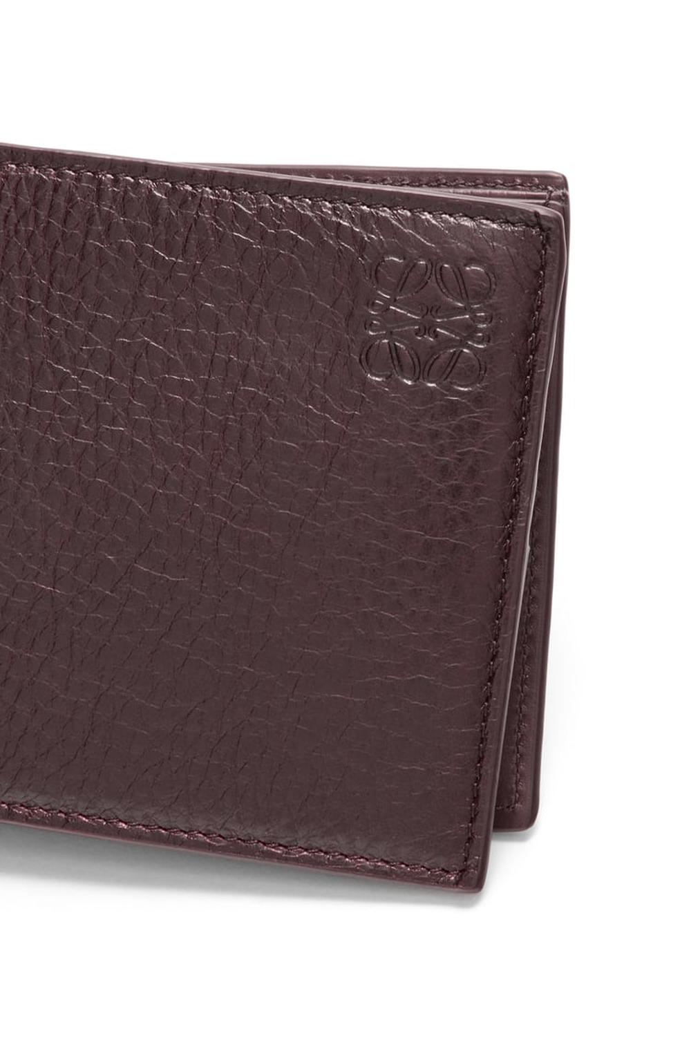 LOEWE Men Bifold coin wallet in deerskin Oxblood C568501X04