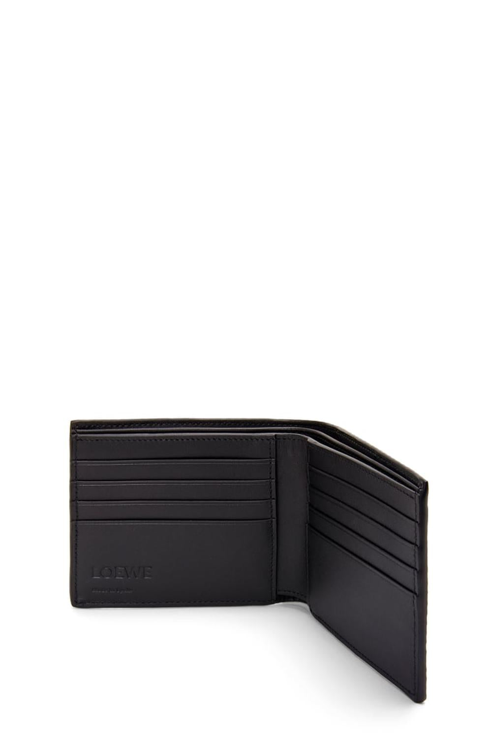 LOEWE Men Bifold wallet in textured classic calfskin Black C779302X02