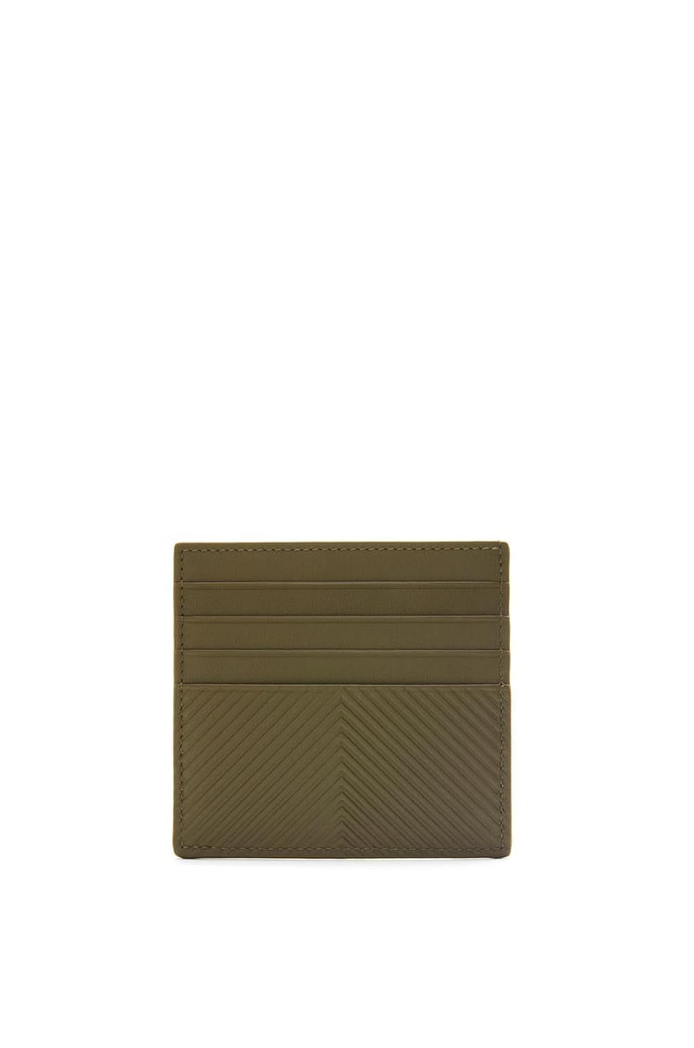 LOEWE Men Open cardholder in textured classic calfskin Dark Khaki Green C779W72X01-3969