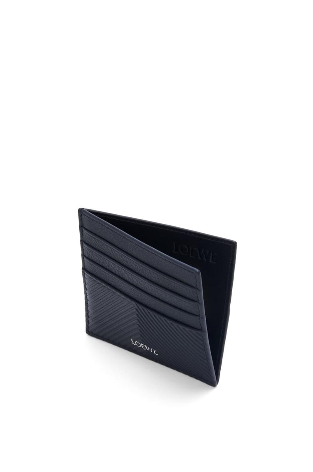 LOEWE Men Open cardholder in textured classic calfskin Deep Navy C779W72X01-5544