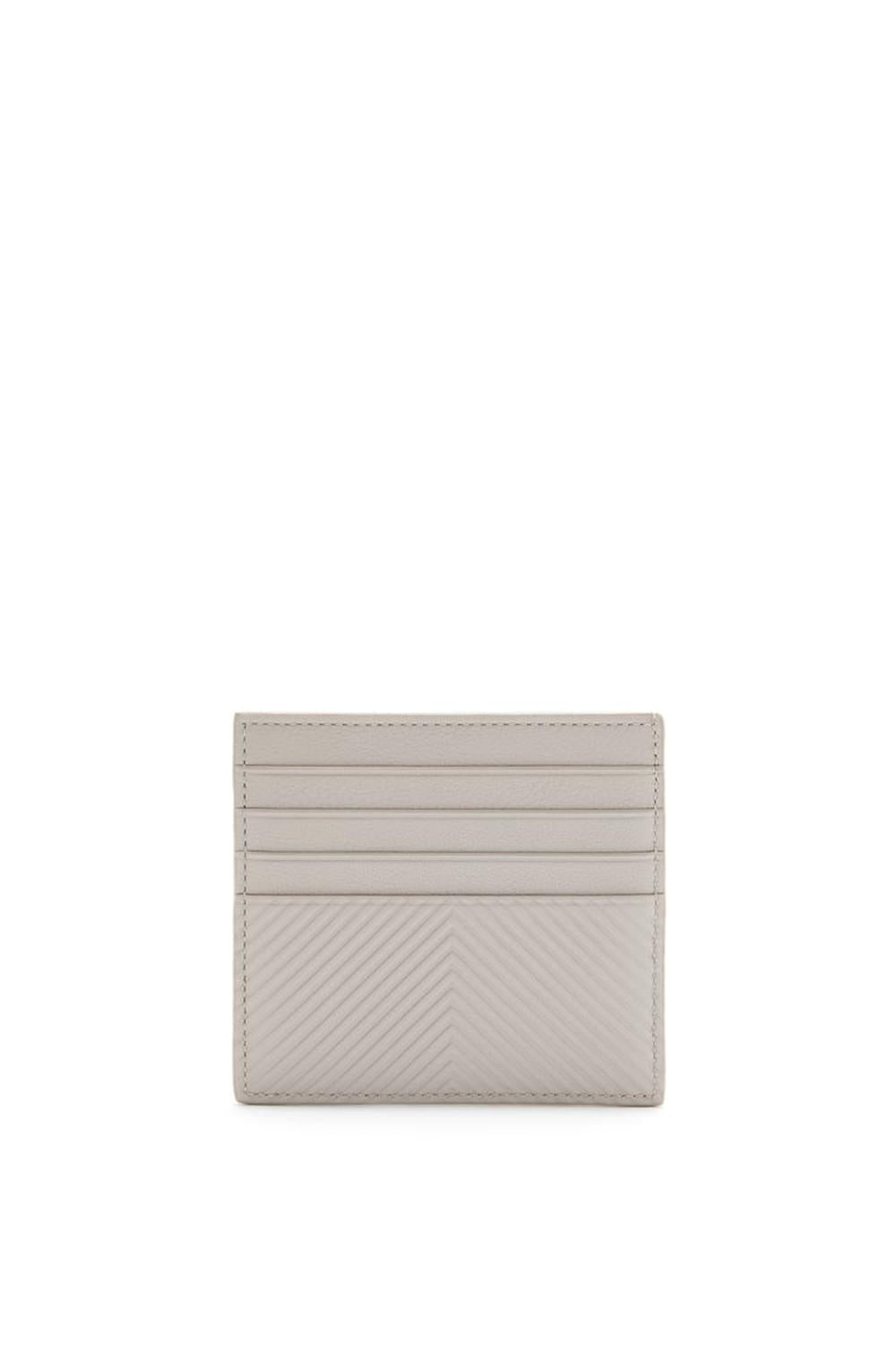 LOEWE Men Open cardholder in textured classic calfskin Shell Grey C779W72X01-6579