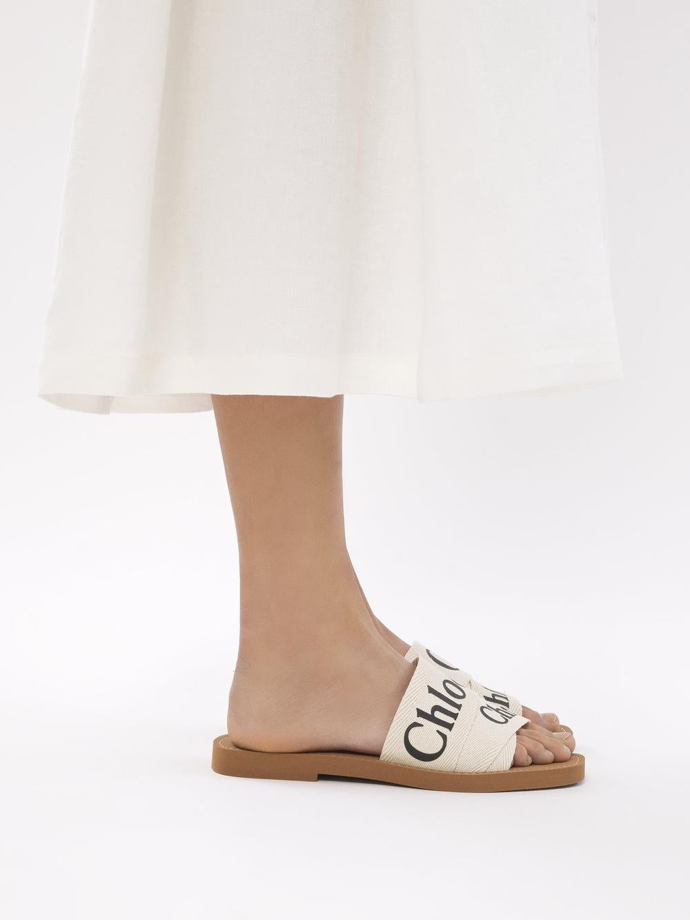 CHLOE Women Woody Mules White CHC22U188Z3101