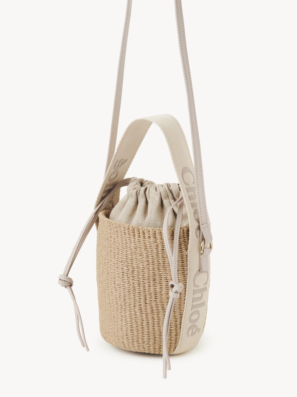 CHLOE Women Small Woody basket in natural fibers Wild Grey CHC23AS381L18084