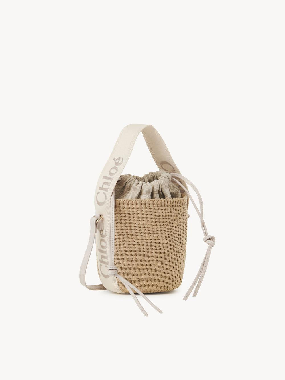 CHLOE Women Small Woody basket in natural fibers Wild Grey CHC23AS381L18084