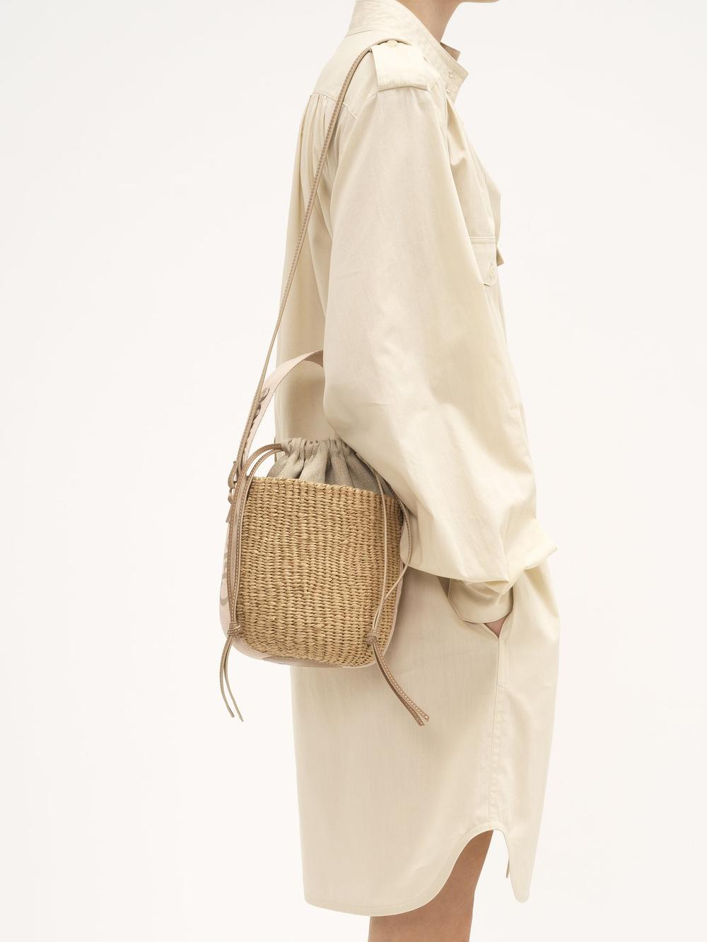 CHLOE Women Small Woody basket in natural fibers Blushy Beige CHC23AS381L1826Y