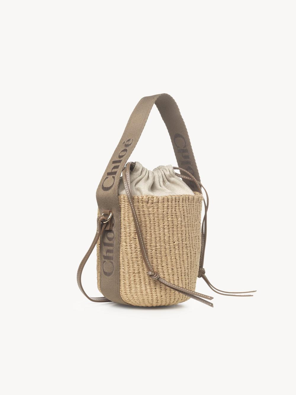 CHLOE Women Small Woody basket in natural fibers Dark Nut CHC23AS381L1829X