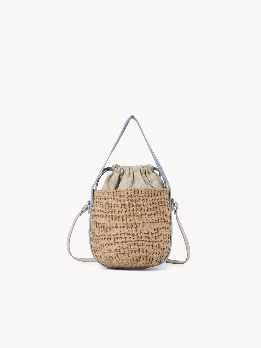 CHLOE Women Small Woody basket in natural fibers Washed Blue CHC23AS381L184E2