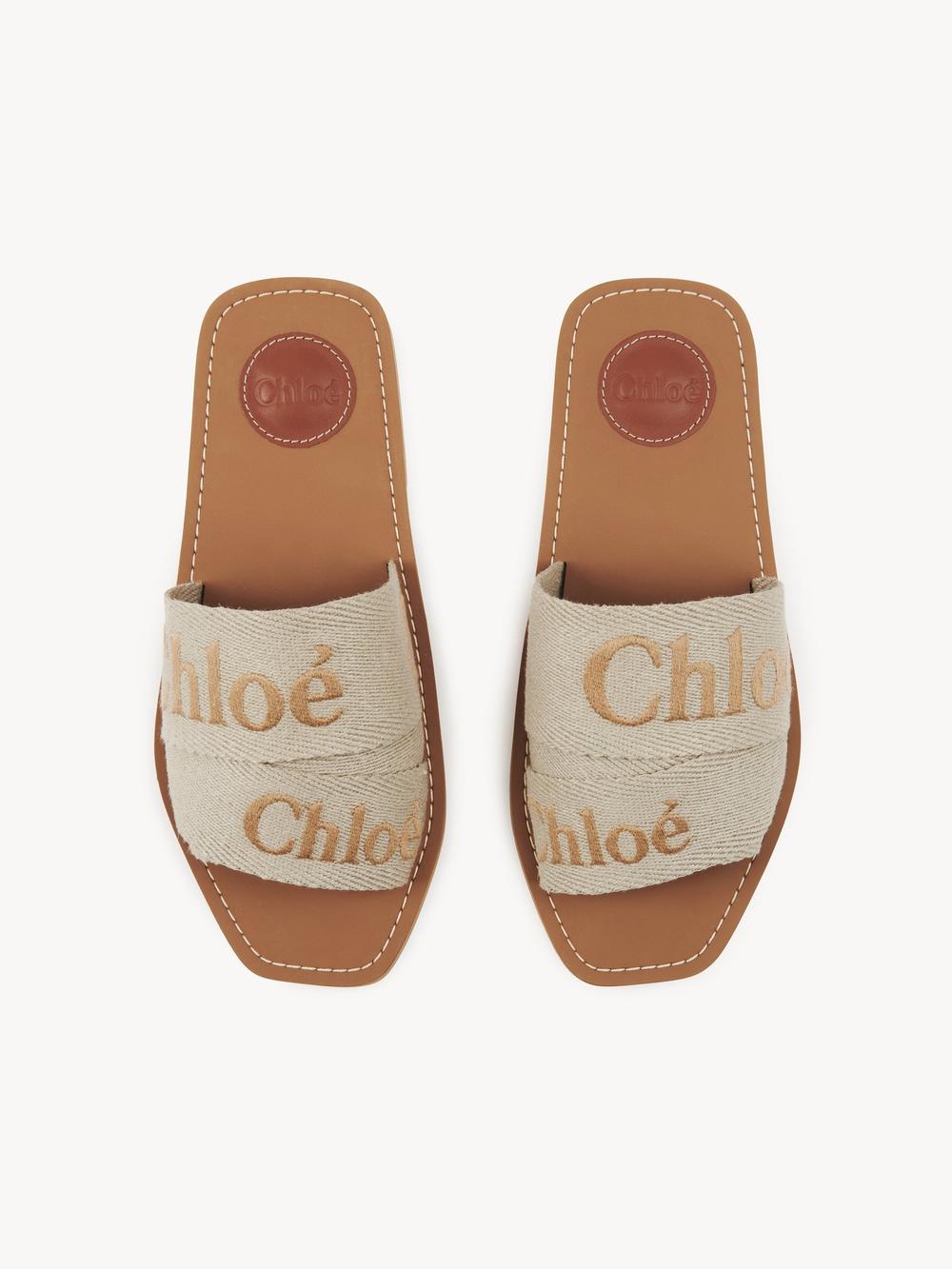 حذاء نسائي من CHLOE Woody Mules Vintage Khaki CHC23U188EF23F