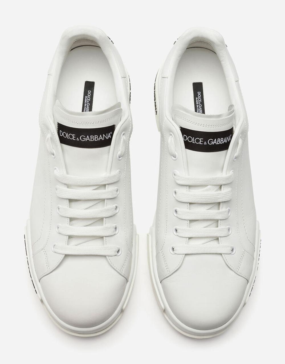 Dolce & Gabbana Men Calfskin nappa Portofino sneakers White CS2332AA33580001