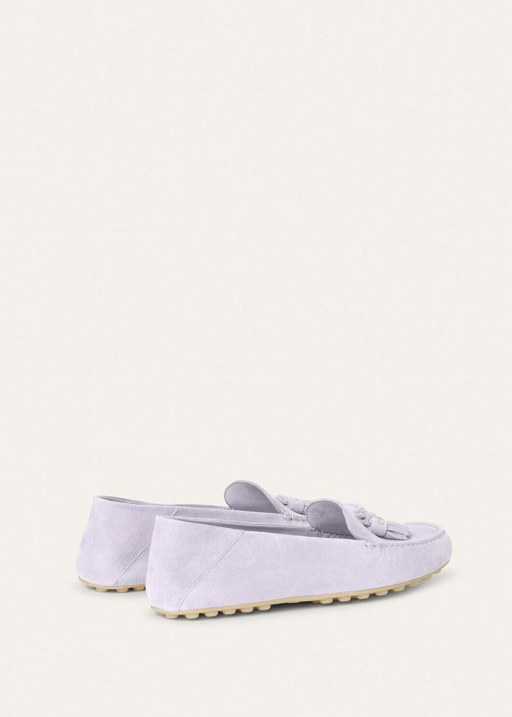 LORO PIANA Women Dot sole work moccasins Lilac Wagasa FAN0109_401F