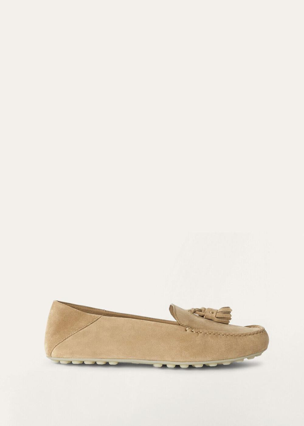 LORO PIANA Women Dot sole work moccasins Cashew Butter FAN0109_D846