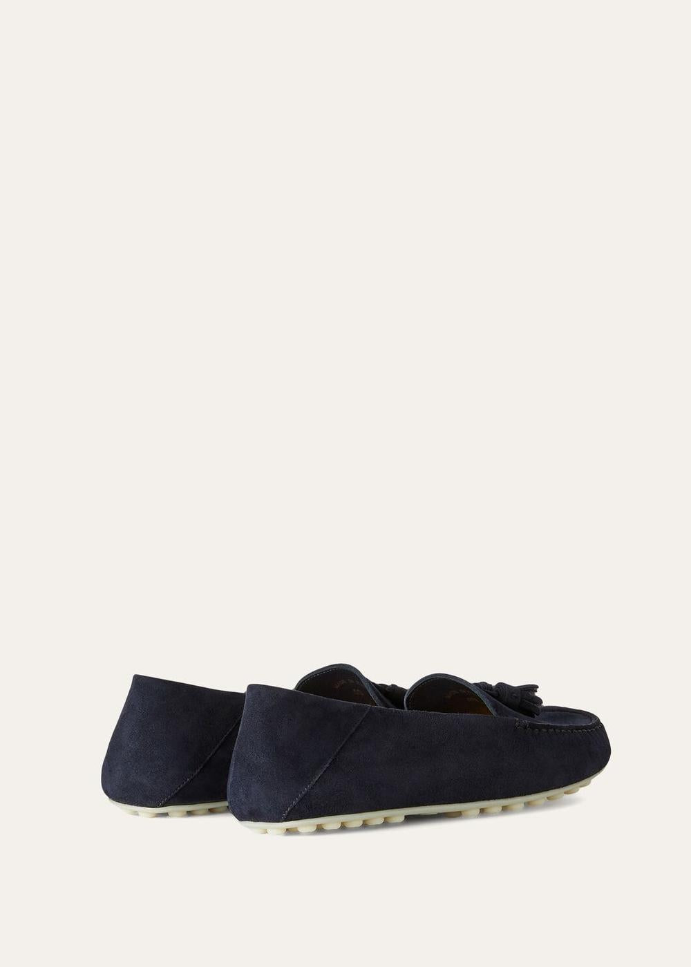 LORO PIANA Women Dot sole work moccasins Blue Navy FAN0109_W000