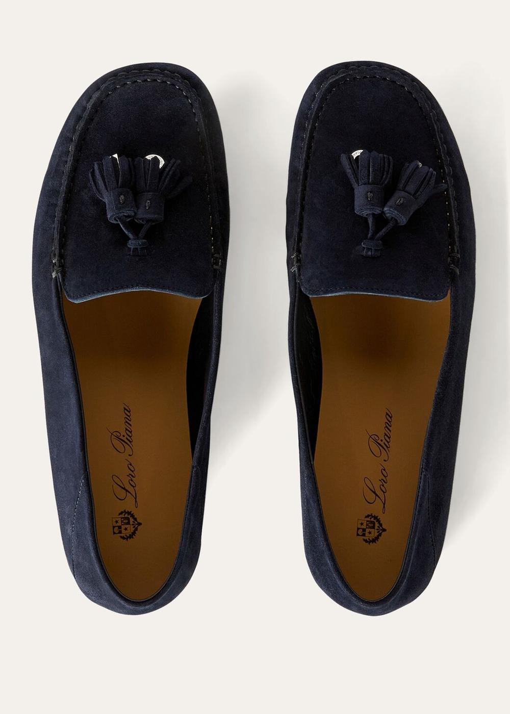 LORO PIANA Women Dot sole work moccasins Blue Navy FAN0109_W000