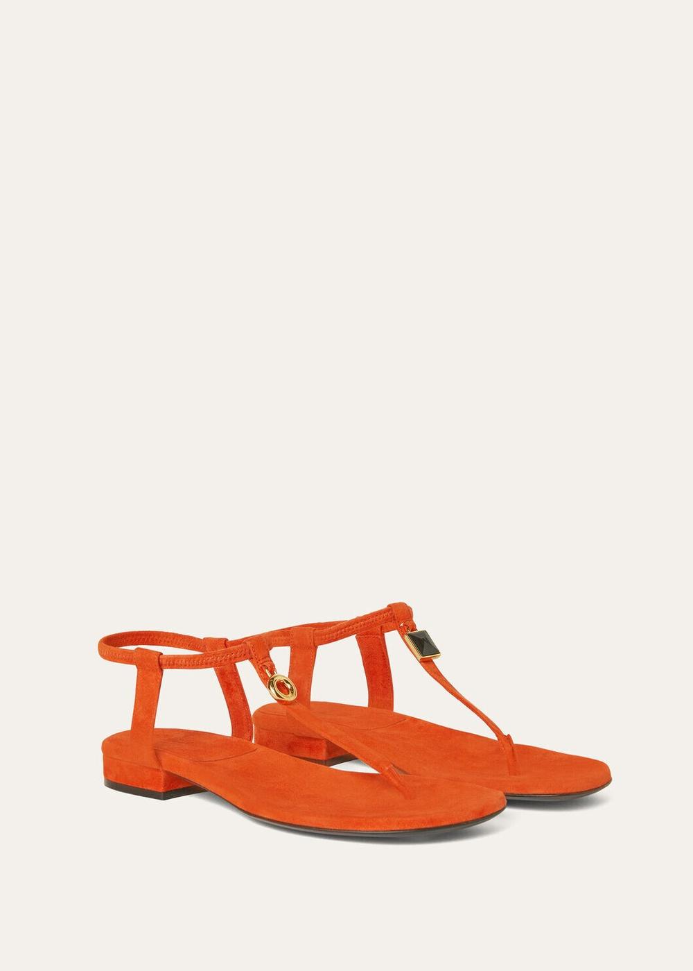 LORO PIANA Women Mindil Sandals Kyoto Orange FAO1561_L0AG