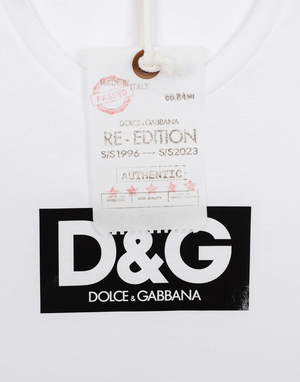 Dolce & Gabbana Men Cotton round-neck T-shirt with patch White G8QI4TFU7EQW0800