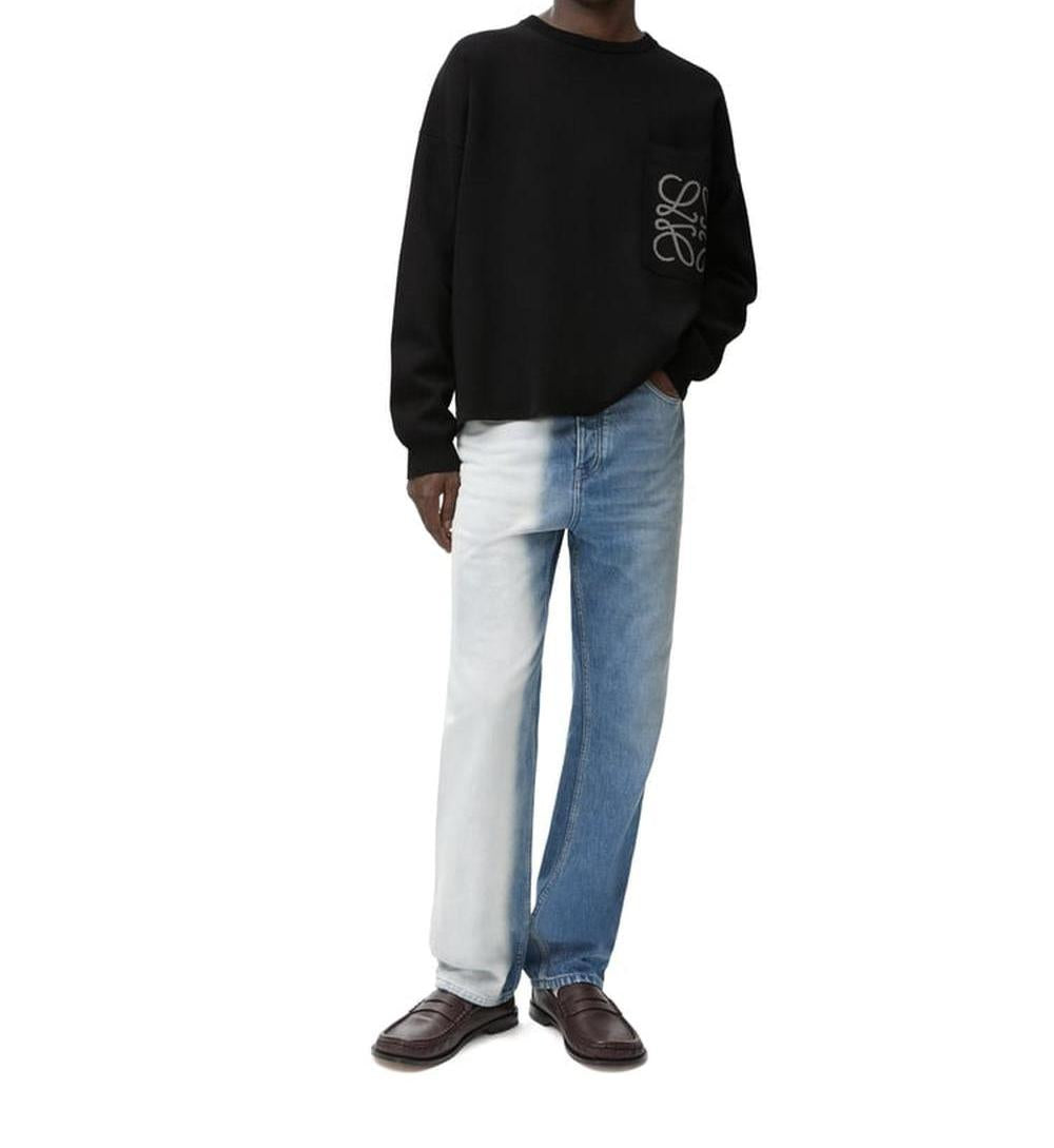 LOEWE Men Sweater in cotton blend Black H526Y14KDK-1100