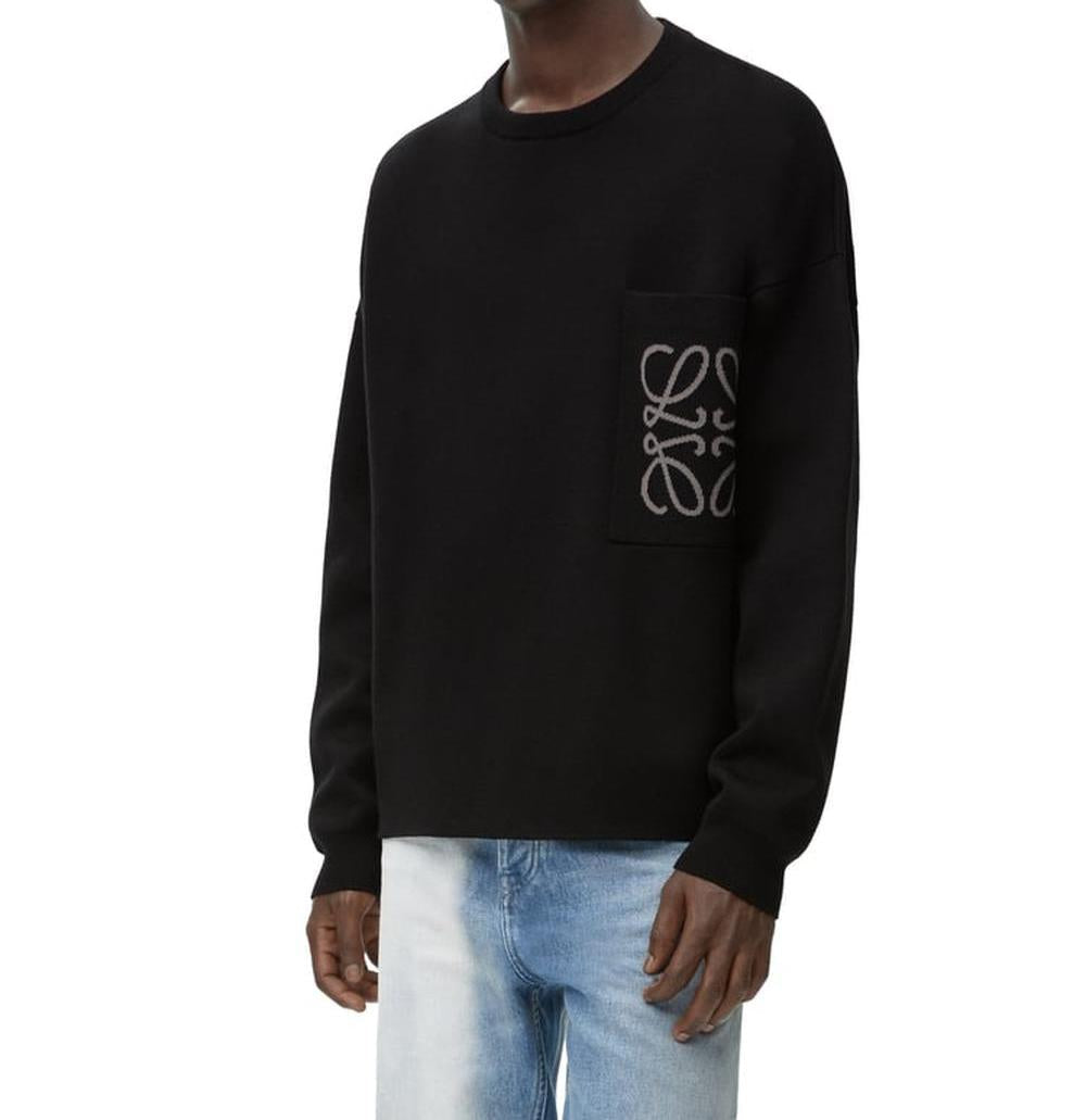 LOEWE Men Sweater in cotton blend Black H526Y14KDK-1100