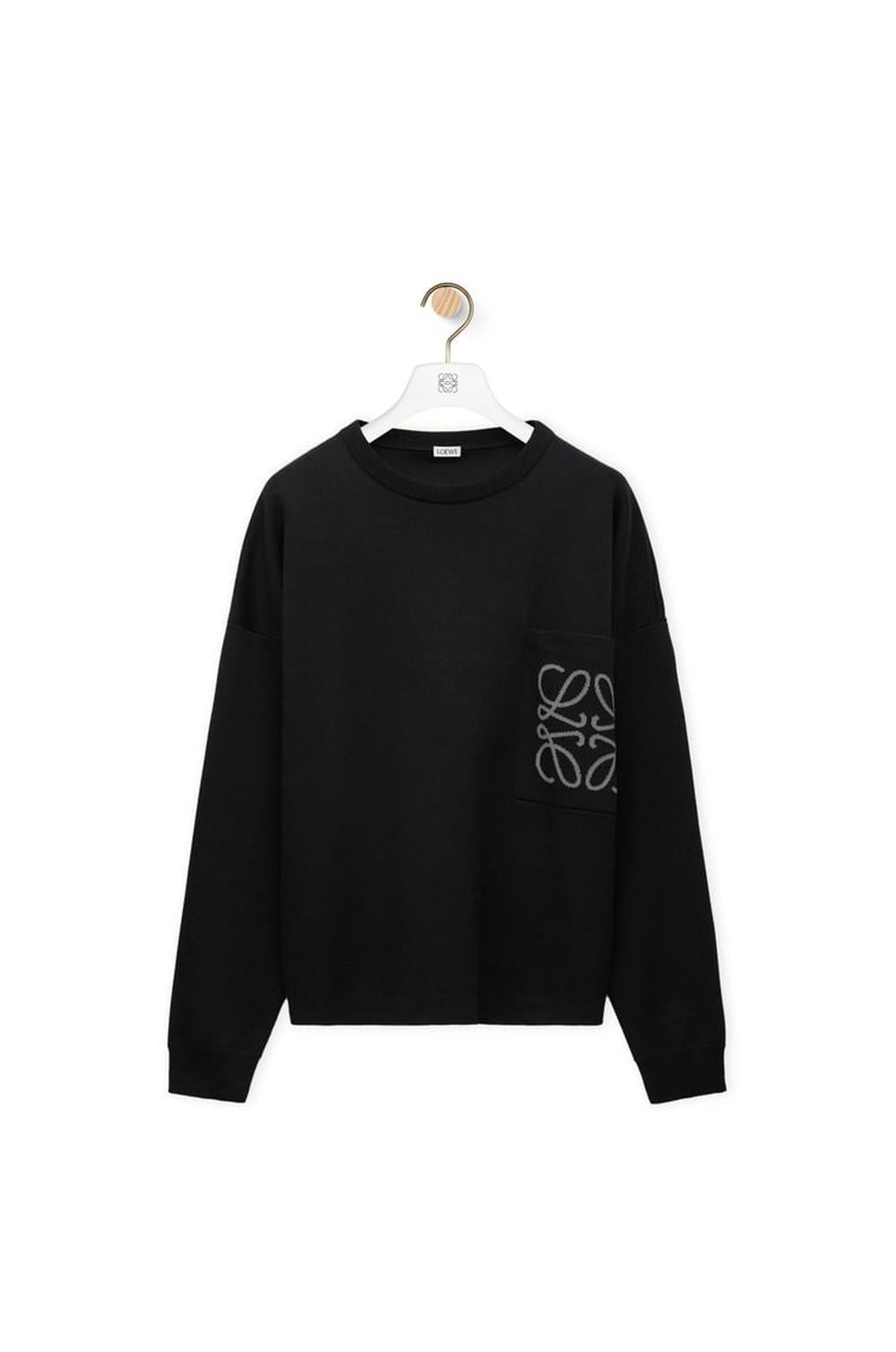 LOEWE Men Sweater in cotton blend Black H526Y14KDK-1100