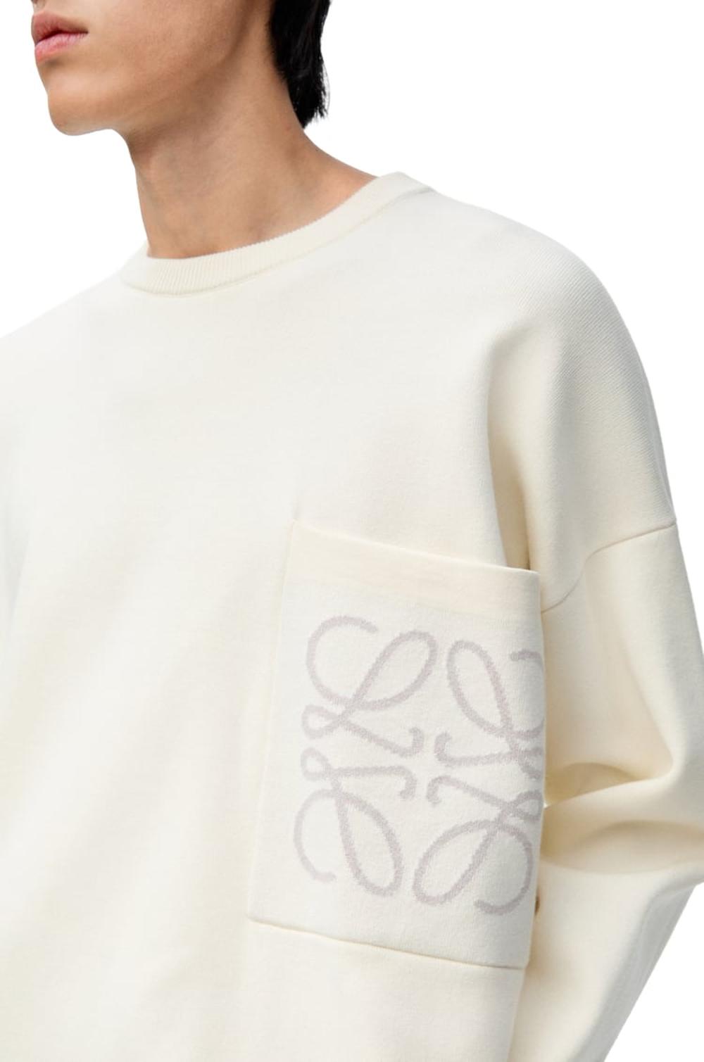 LOEWE Men Sweater in cotton blend White/Light Grey H526Y14KDK-2013