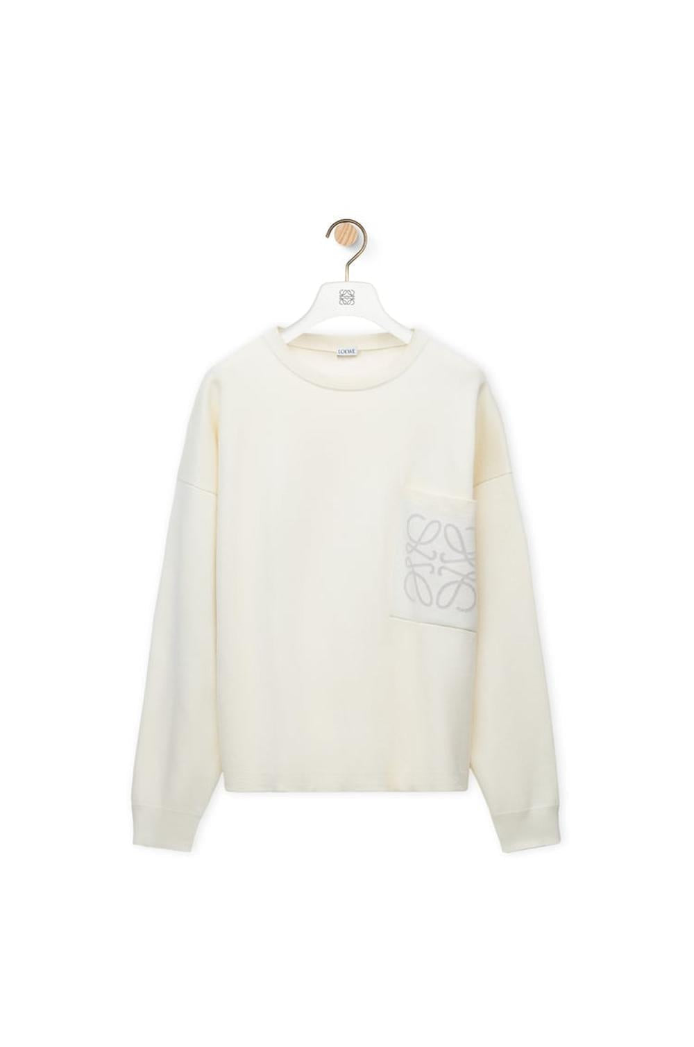 LOEWE Men Sweater in cotton blend White/Light Grey H526Y14KDK-2013