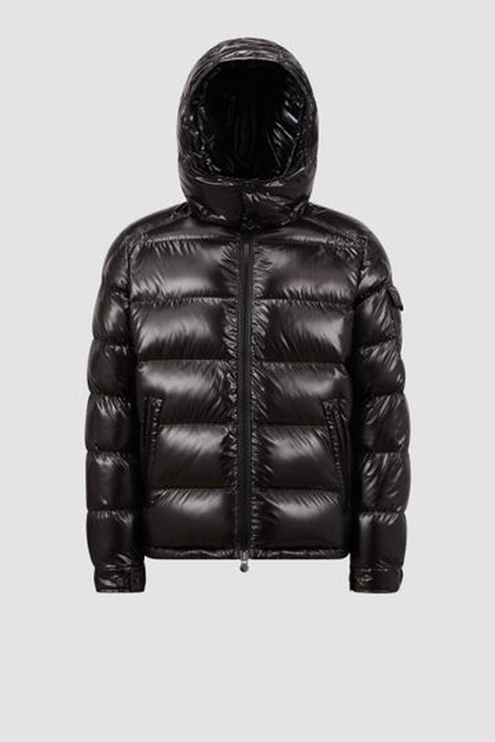 جاكيت قصير بغطاء رأس من MONCLER للرجال من Moncler Maya باللون الأسود J20911A5360068950999