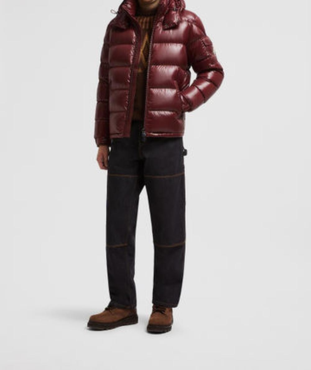 MONCLER Men Moncler Maya Hooded Short Down Jacket Burgundy J20911A5360068950U64