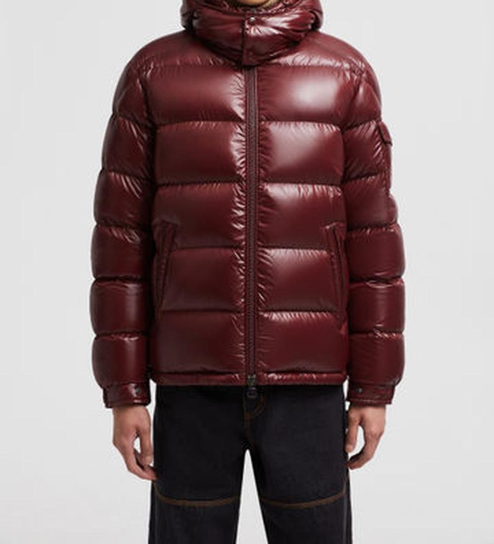 MONCLER Men Moncler Maya Hooded Short Down Jacket Burgundy J20911A5360068950U64