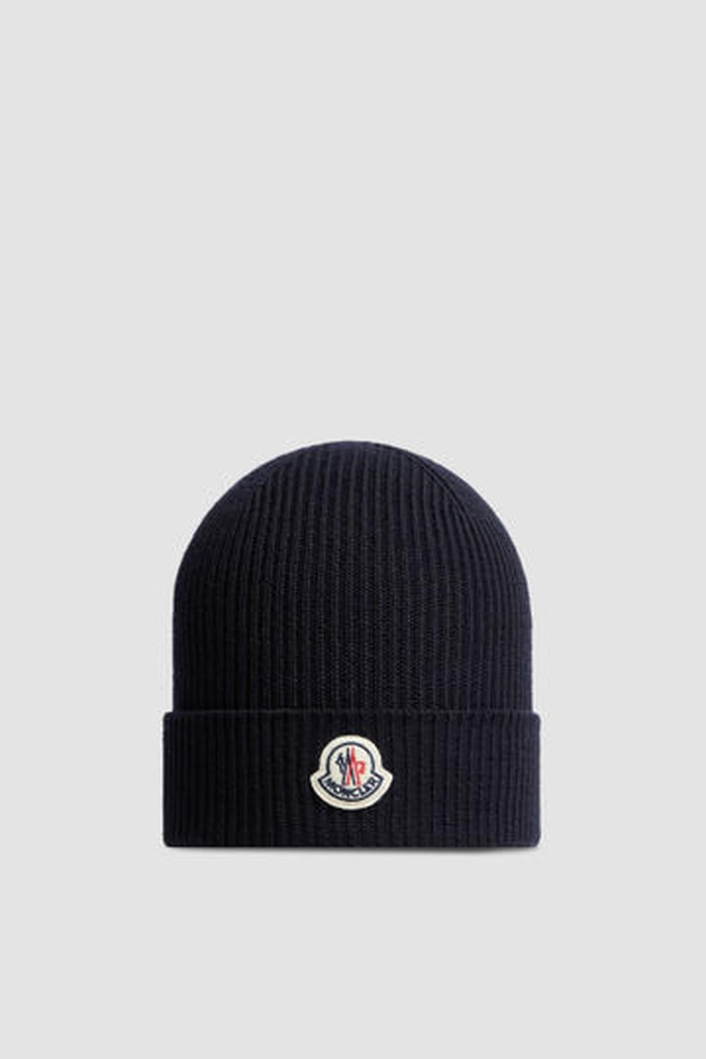 MONCLER Women Wool Beanie Navy Blue J20913B70500A9342742