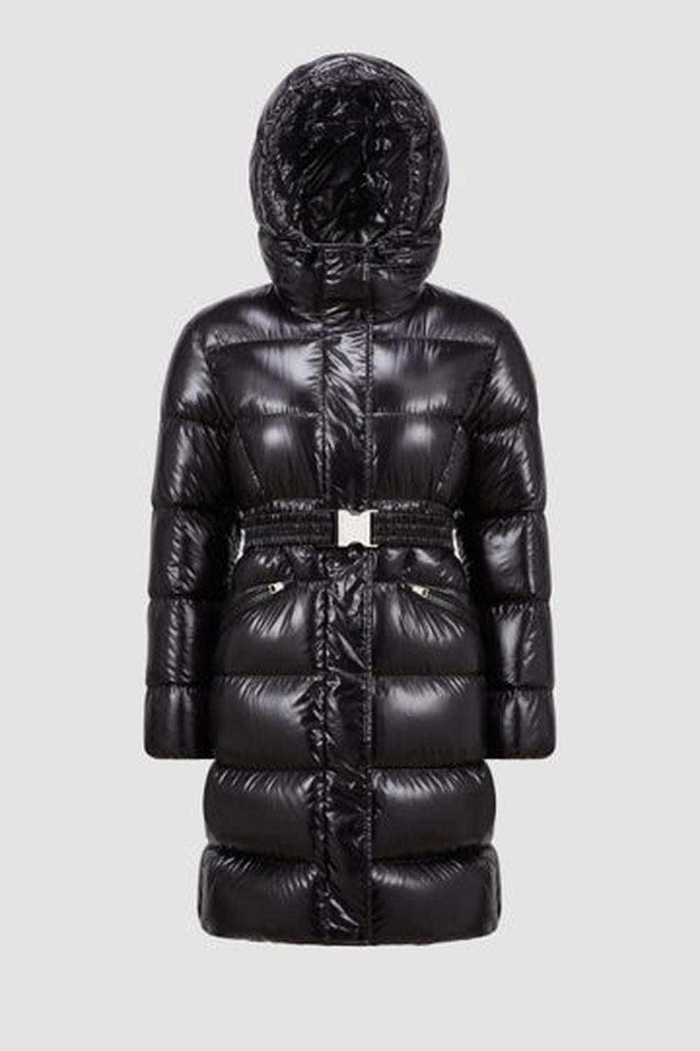 MONCLER Women Bellevue Hooded Long Down Jacket Black J20931C000385963V999