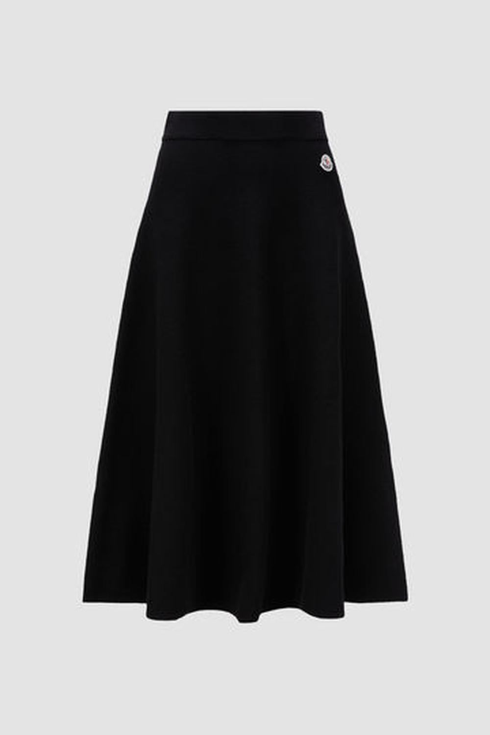 MONCLER Women Wool & Cotton Midi Skirt Black J20939H00003M1241999