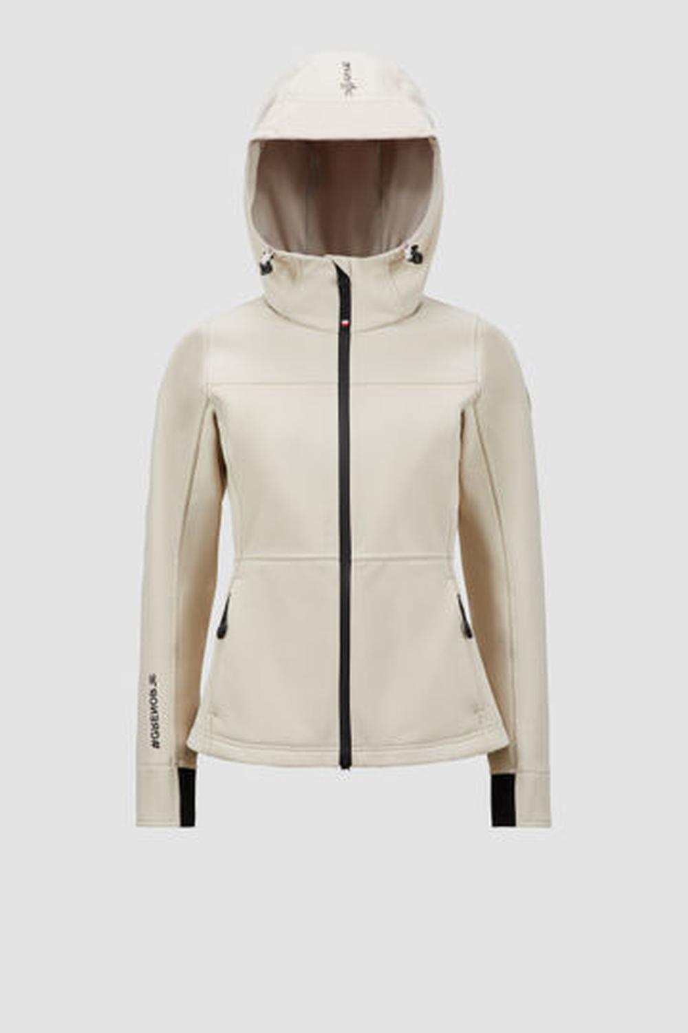 سترة MONCLER Zumeles النسائية ذات القلنسوة ذات اللون البيج الفاتح J20981A00018597O120N